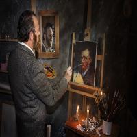 2  -  1887. Mentre dipinge uno dei suoi piÃ¹ famisi autoritratti guardandosi allo specchio